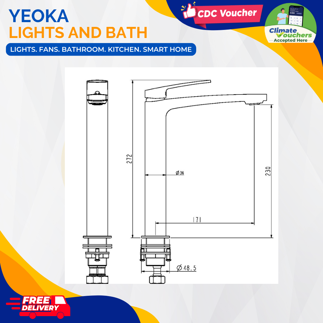AALTO BASIN COLD TAP KOLD SERIES 1201AC