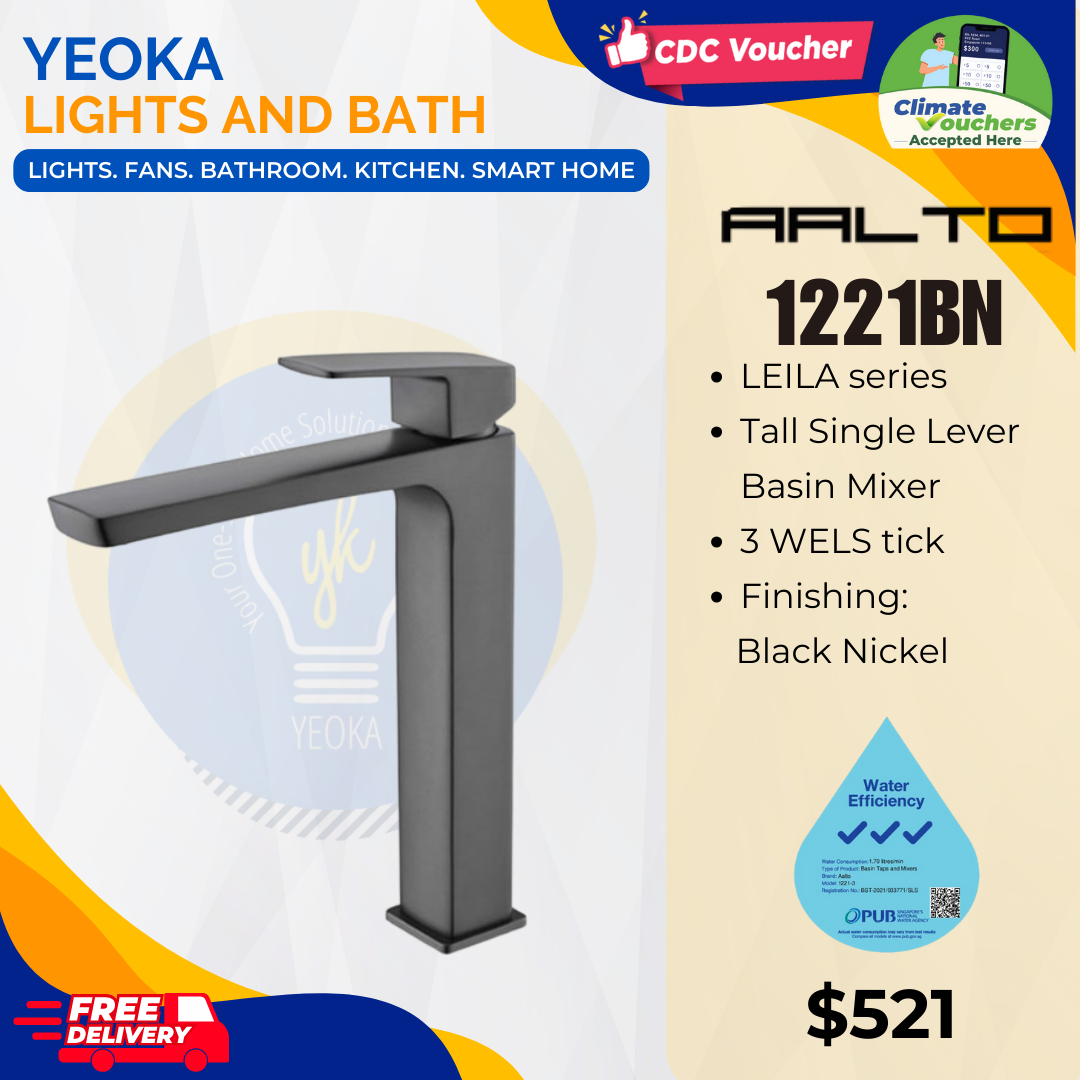AALTO LEILA SERIES TALL BASIN MIXER 1221