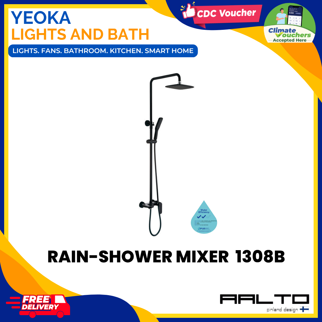 AALTO 1308 Modern Single-Lever Rainshower Mixer Set