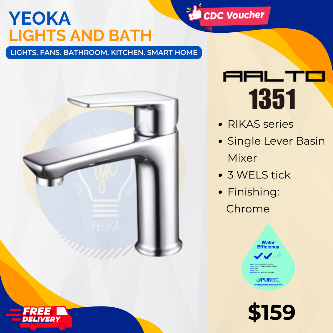 AALTO BASIN MIXER ETTORE/RIKAS SERIES 1351W/1351