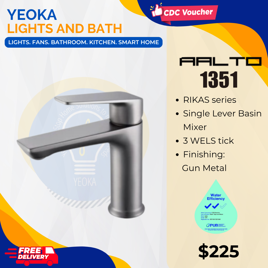 AALTO BASIN MIXER ETTORE/RIKAS SERIES 1351W/1351