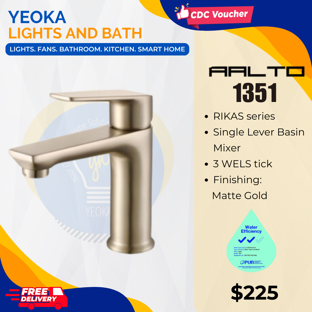 AALTO BASIN MIXER ETTORE/RIKAS SERIES 1351W/1351