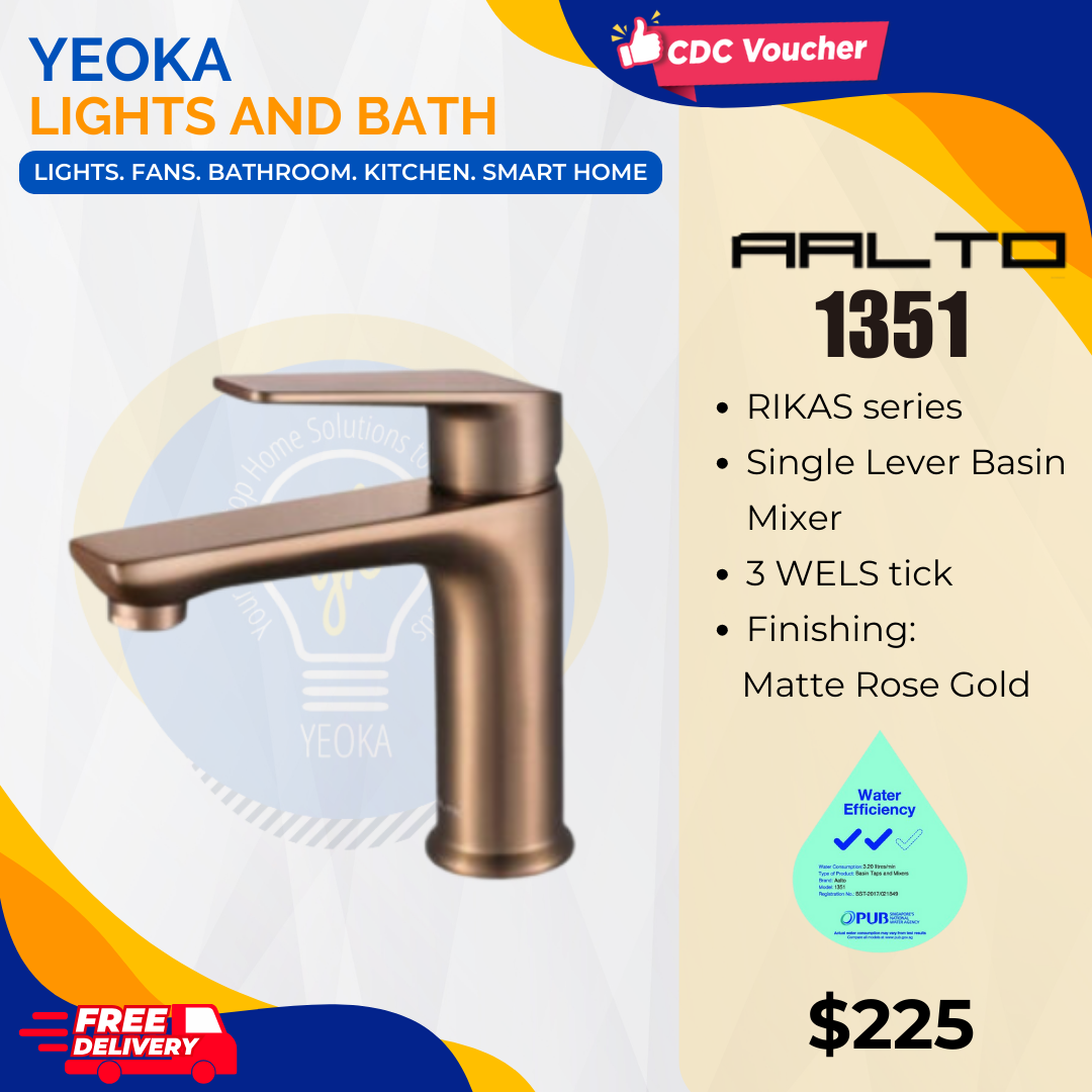 AALTO BASIN MIXER ETTORE/RIKAS SERIES 1351W/1351