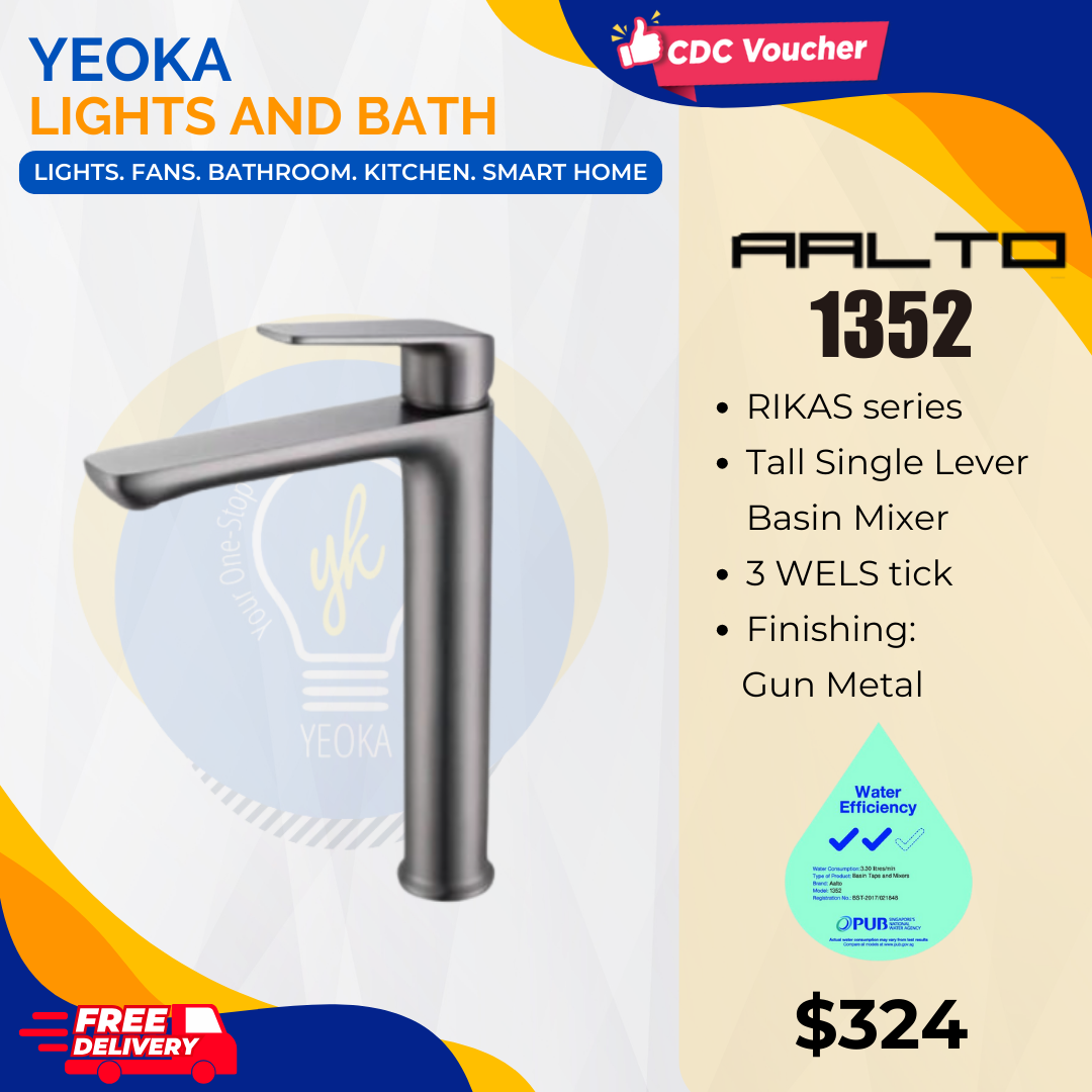 AALTO TALL BASIN MIXER ETTORE/ RIKAS SERIES 1352/1352W