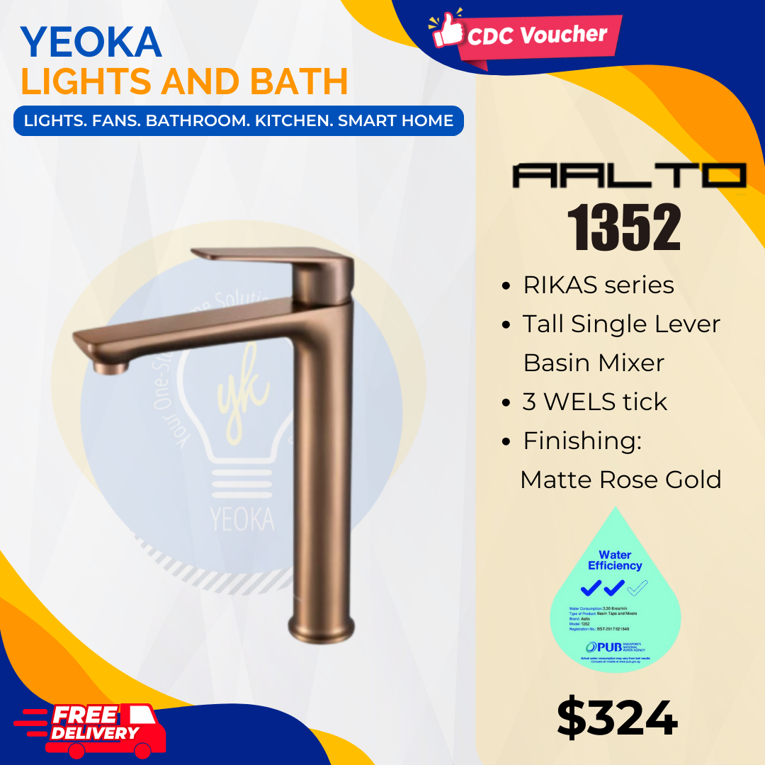 AALTO TALL BASIN MIXER ETTORE/ RIKAS SERIES 1352/1352W