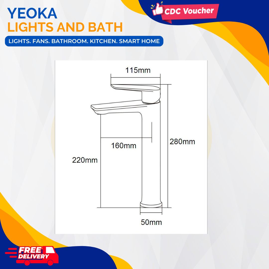 AALTO TALL BASIN MIXER ETTORE/ RIKAS SERIES 1352/1352W