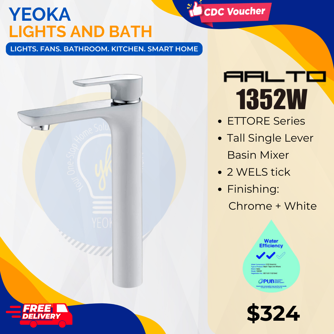 AALTO TALL BASIN MIXER ETTORE/ RIKAS SERIES 1352/1352W