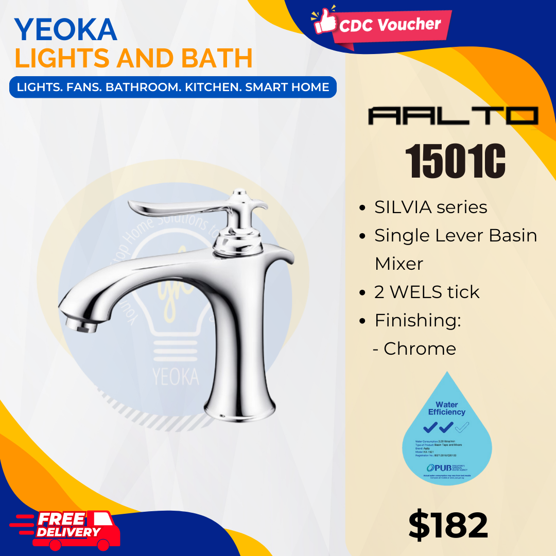AALTO BASIN MIXER SILVIA/GOLDIE SERIES 1501C/1502C