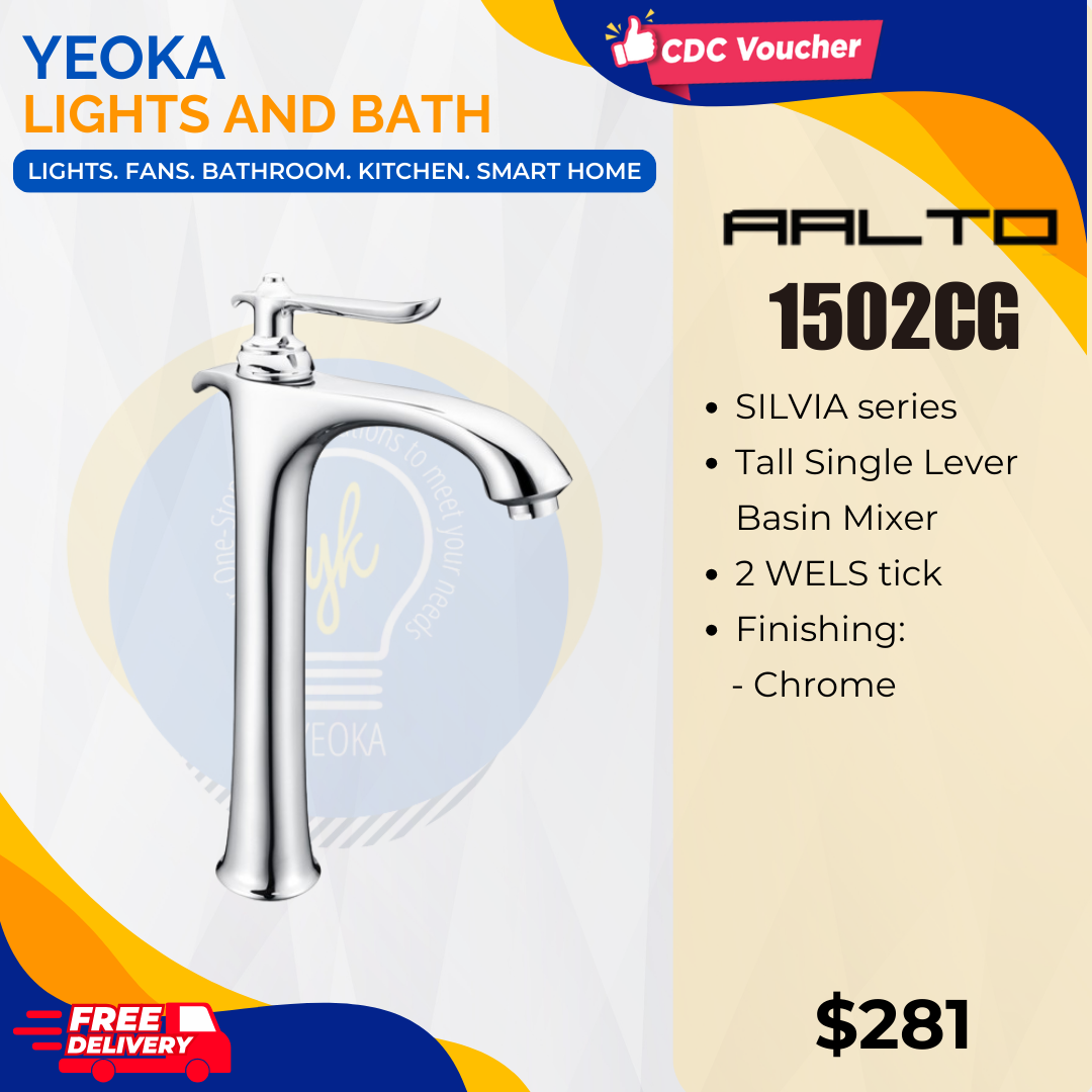 AALTO TALL BASIN MIXER SLIVIA SERIES 1502CG