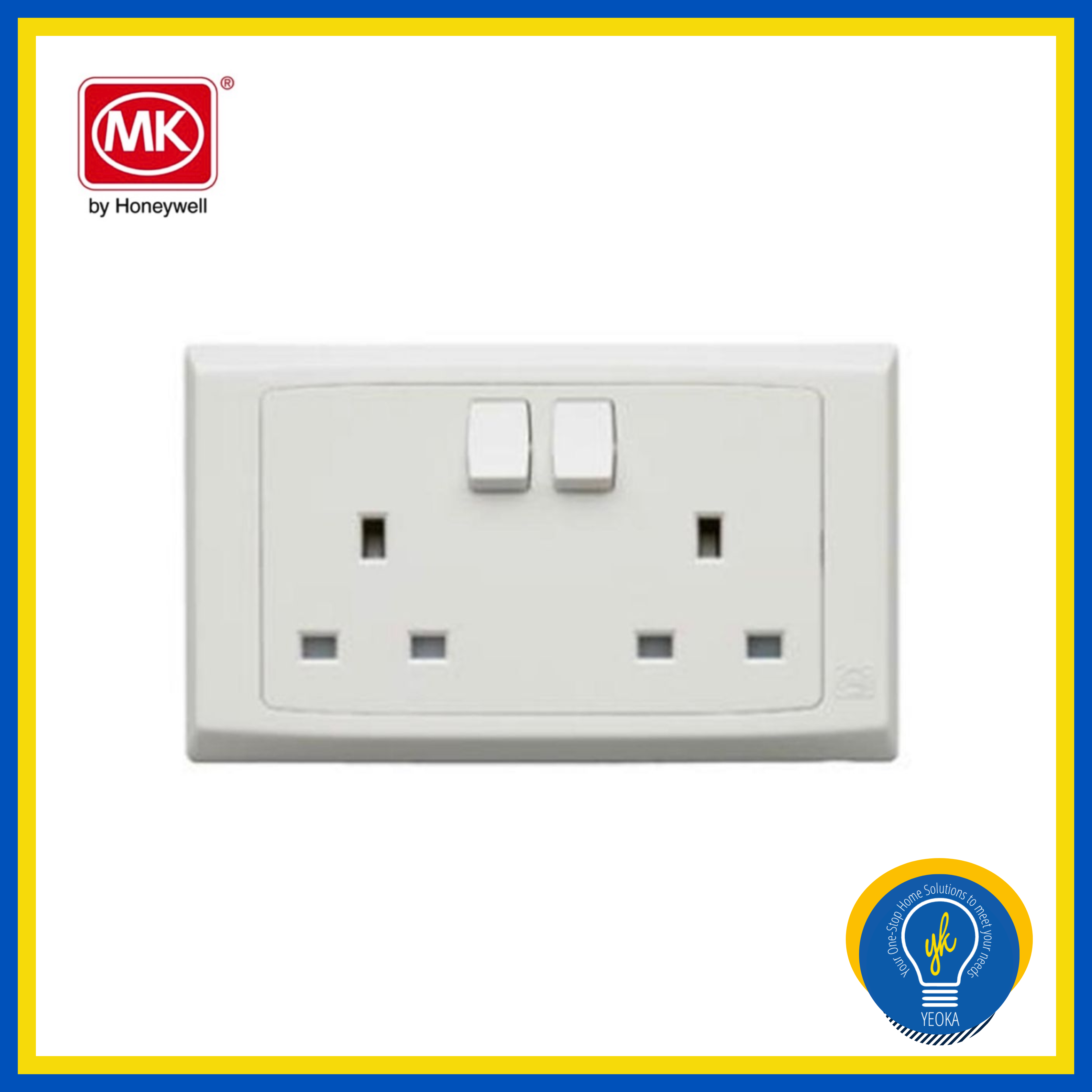 MK 13A Electrical Switch Socket (White) - Single / Double