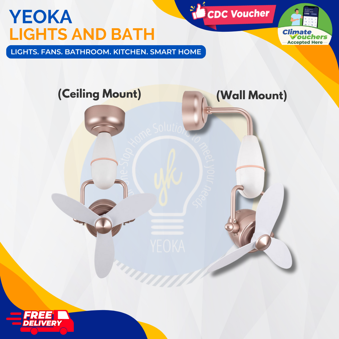 FANCO Ceiling Fan NANO DC Motor Corner Fan (16")