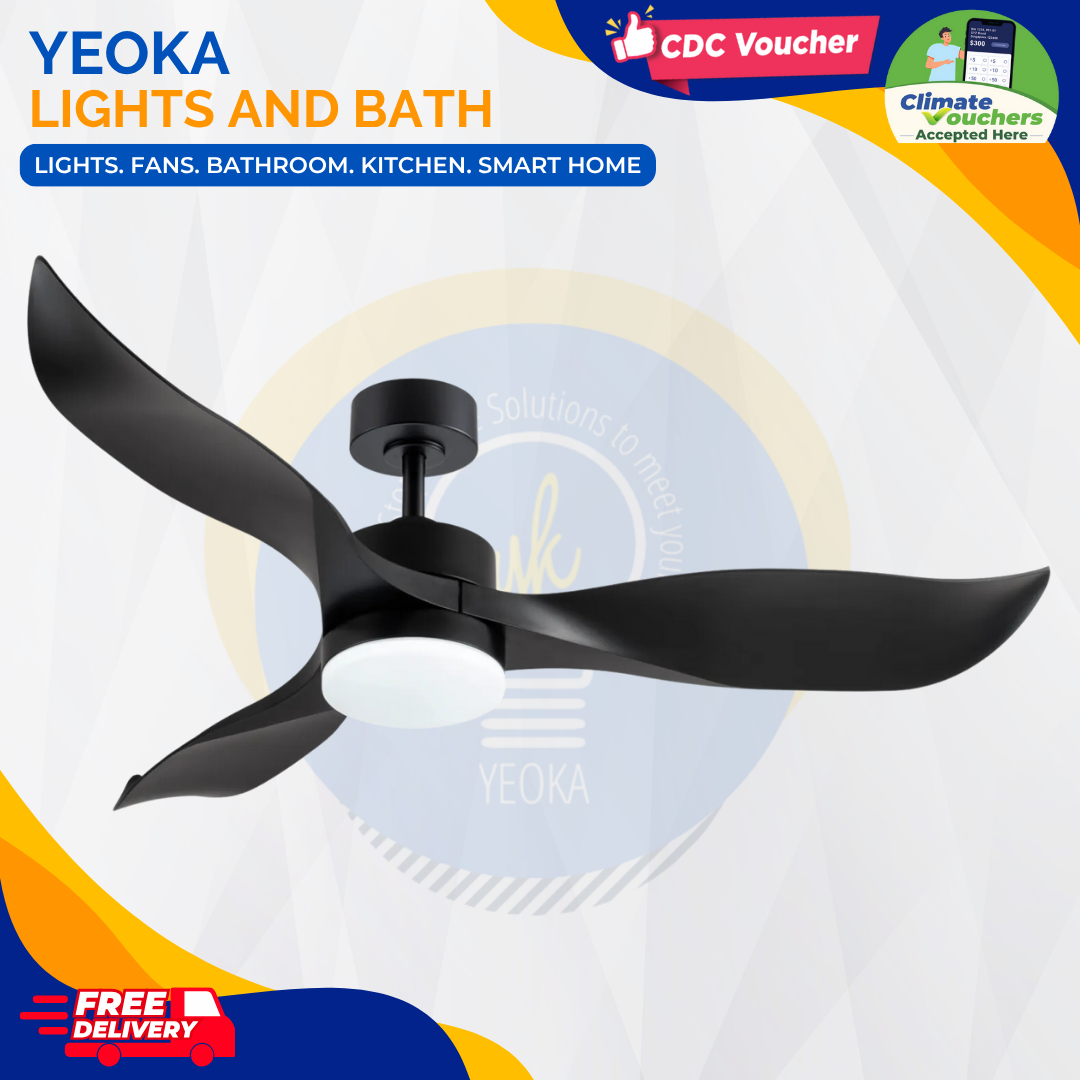 AEROAIR Ceiling Fan| AA-120 DC Motor (42"/52') with 3 Tone LED Light Kit + Remote Control
