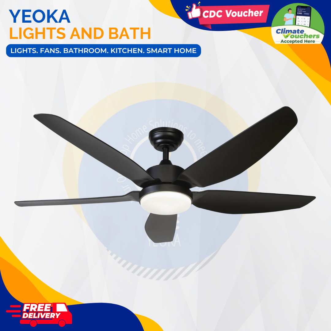 AEROAIR Ceiling Fan AA-528i DC Motor | (48"/56") with 3 Tone LED Light Kit + Remote Control