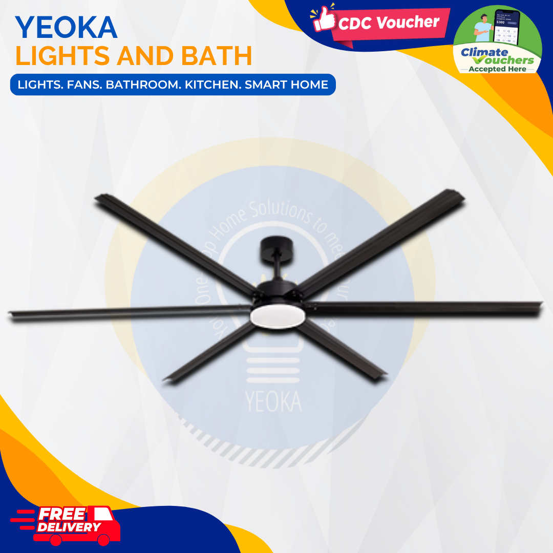 BESTAR Ceiling Fan ZEPHYR DC Motor Ceiling Fan (66"/76"/86"/100") with 3 Tone LED Light Kit
