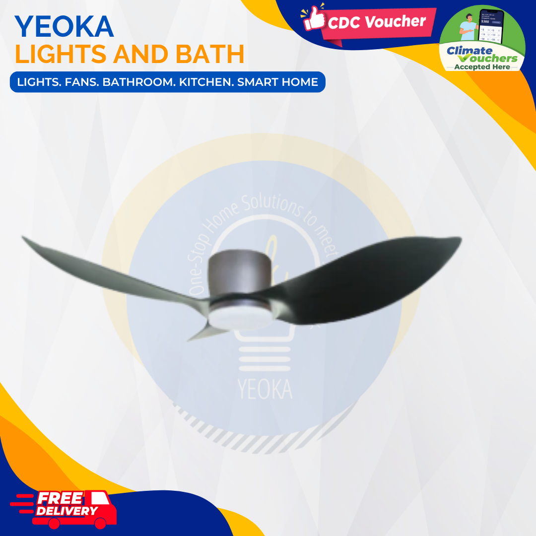 MISTRAL Ceiling Fan SOLAR Series 36/46 inch| 3 Blade ABS, DC Motor, Remote Control, 3 Light Colours