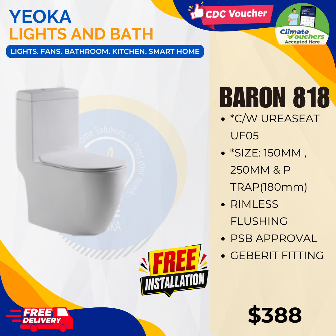 BARON Toilet Bowl W818 One-Piece Closet