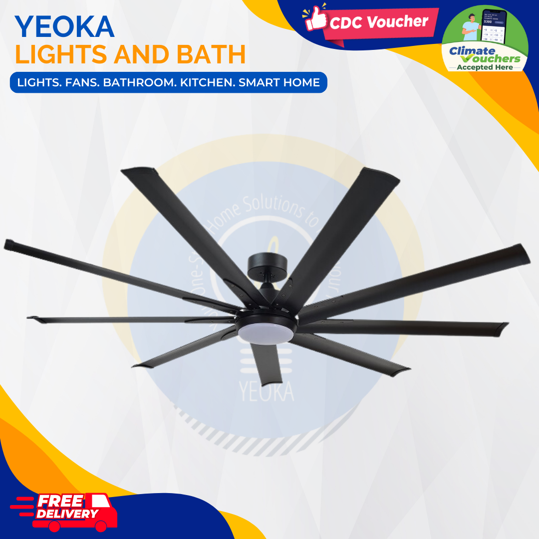 FANCO Ceiling Fan E-LITE DC Motor (48"/52"/60"/72") with 3 Tone LED Light Kit