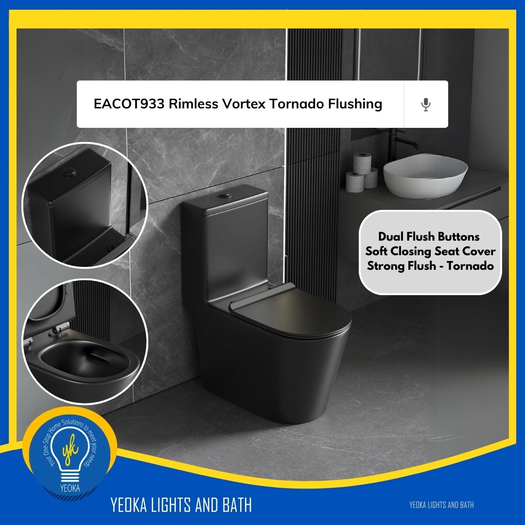 Eaco T933 Rimless Vortex Tornado Flushing Dual Flush Soft Closing Seat