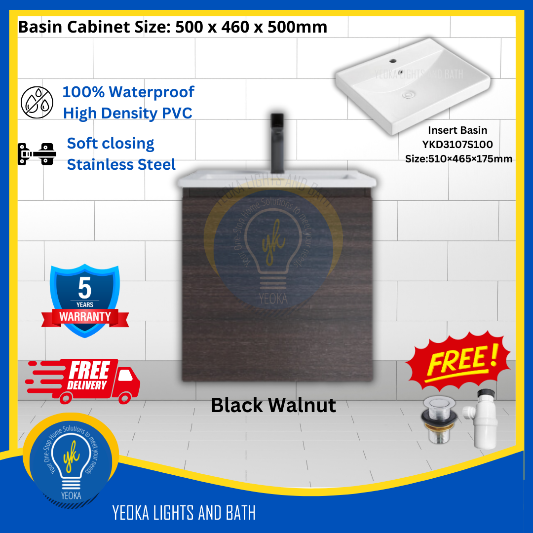 PVC Waterproof Basin Cabinet YKD5103200 (50cm)