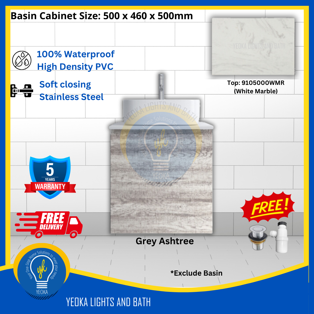 PVC Waterproof Basin Cabinet YKD5103200 (50cm)