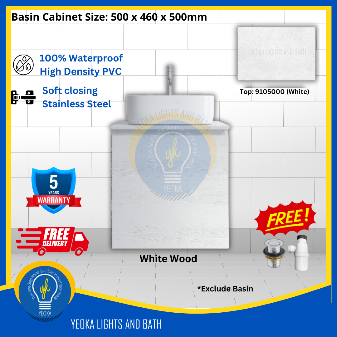 PVC Waterproof Basin Cabinet YKD5103200 (50cm)