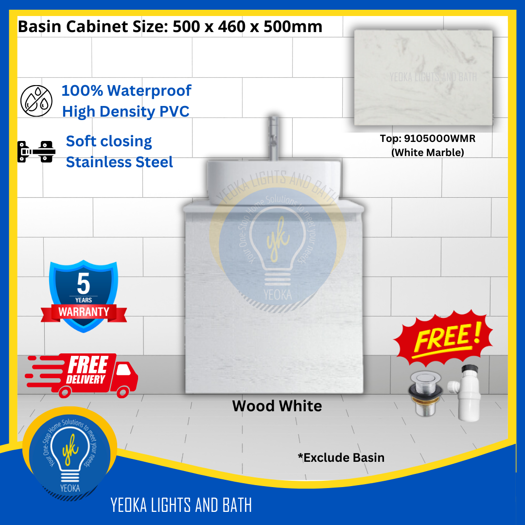 PVC Waterproof Basin Cabinet YKD5103200 (50cm)