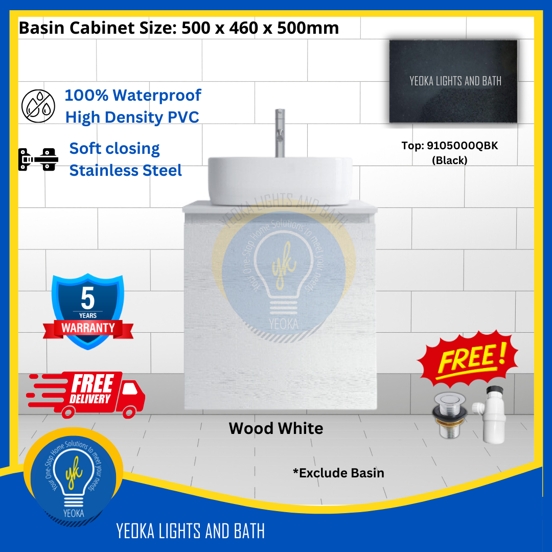 PVC Waterproof Basin Cabinet YKD5103200 (50cm)