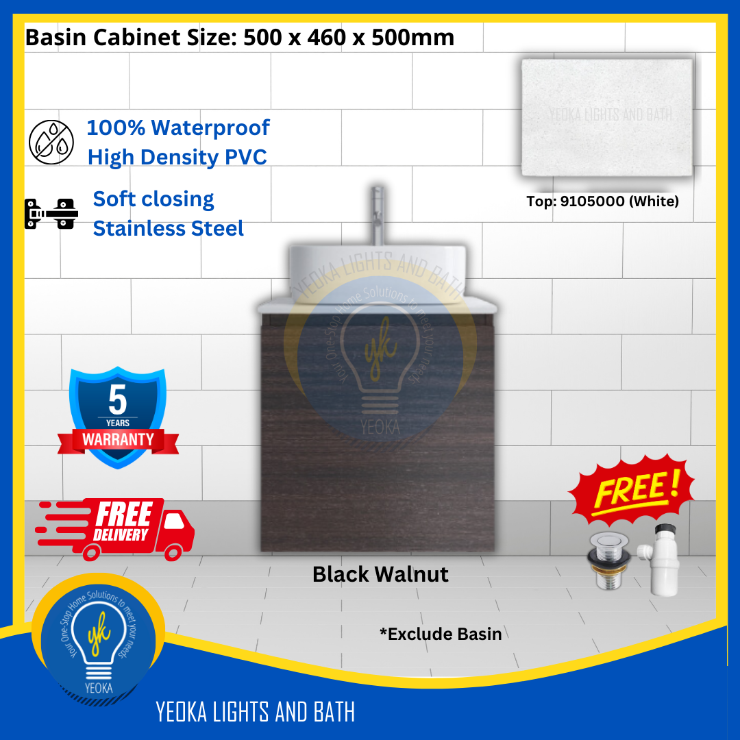 PVC Waterproof Basin Cabinet YKD5103200 (50cm)