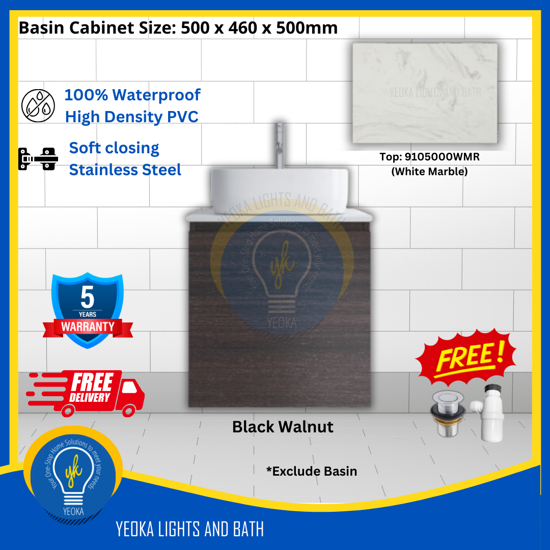 PVC Waterproof Basin Cabinet YKD5103200 (50cm)