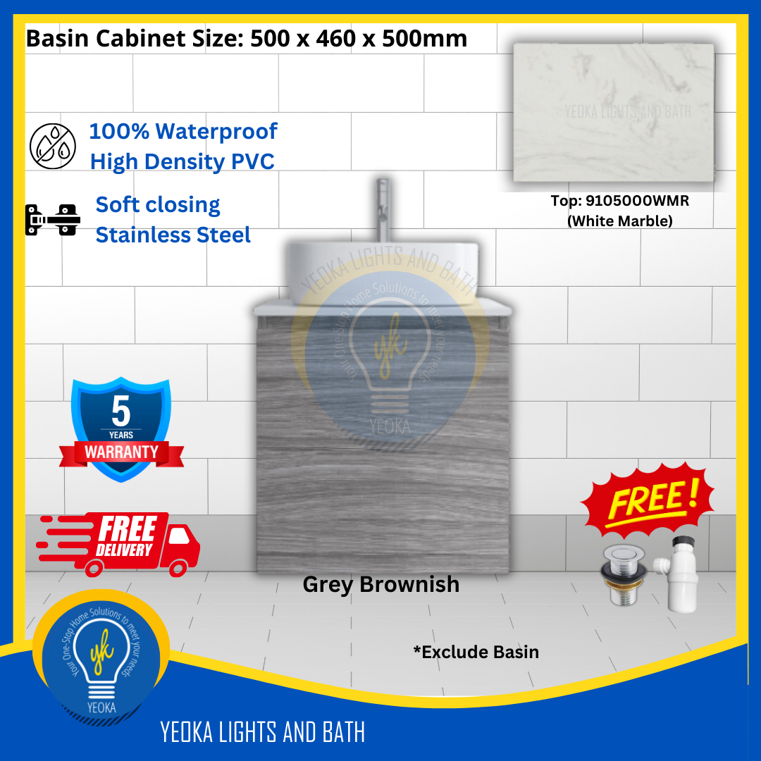 PVC Waterproof Basin Cabinet YKD5103200 (50cm)