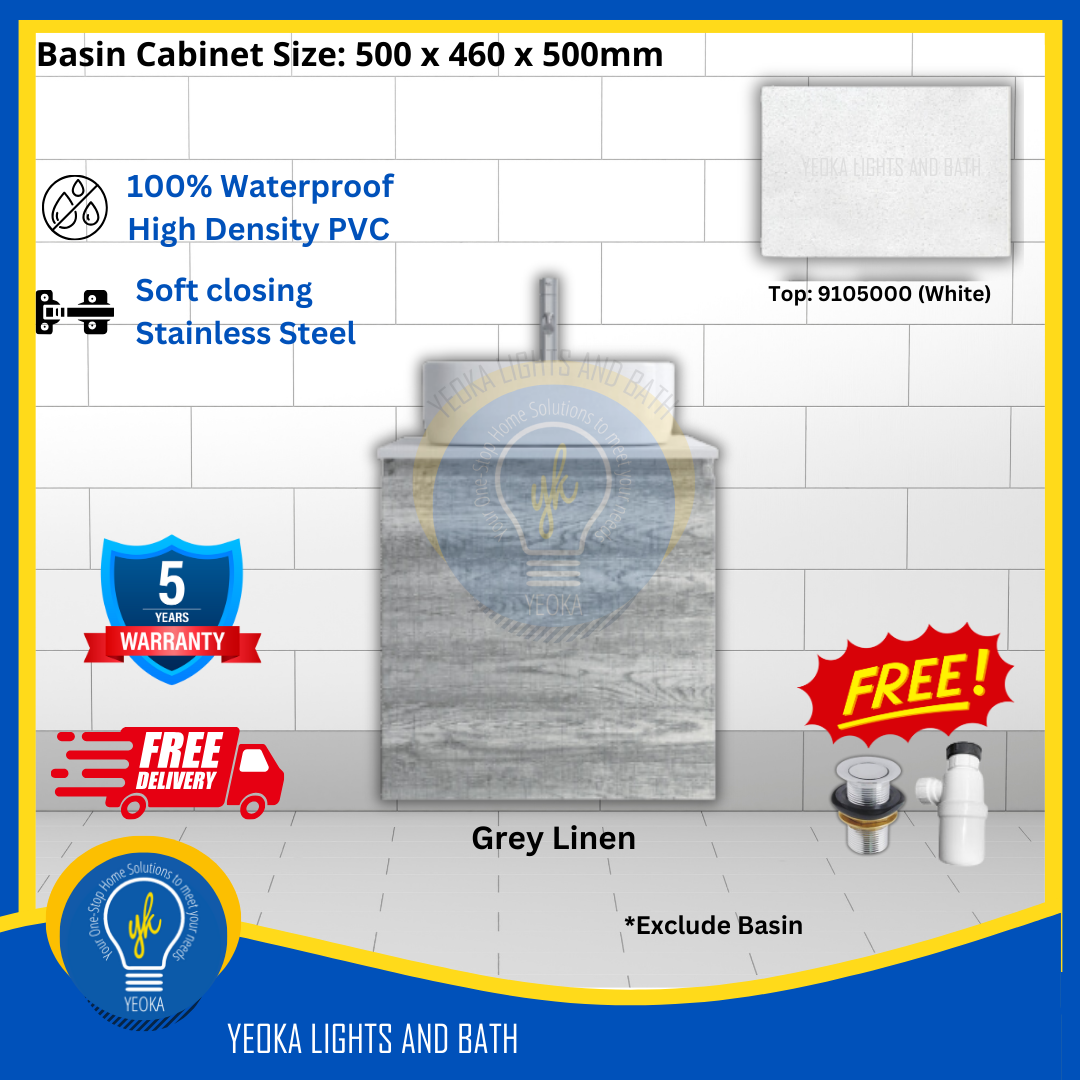 PVC Waterproof Basin Cabinet YKD5103200 (50cm)