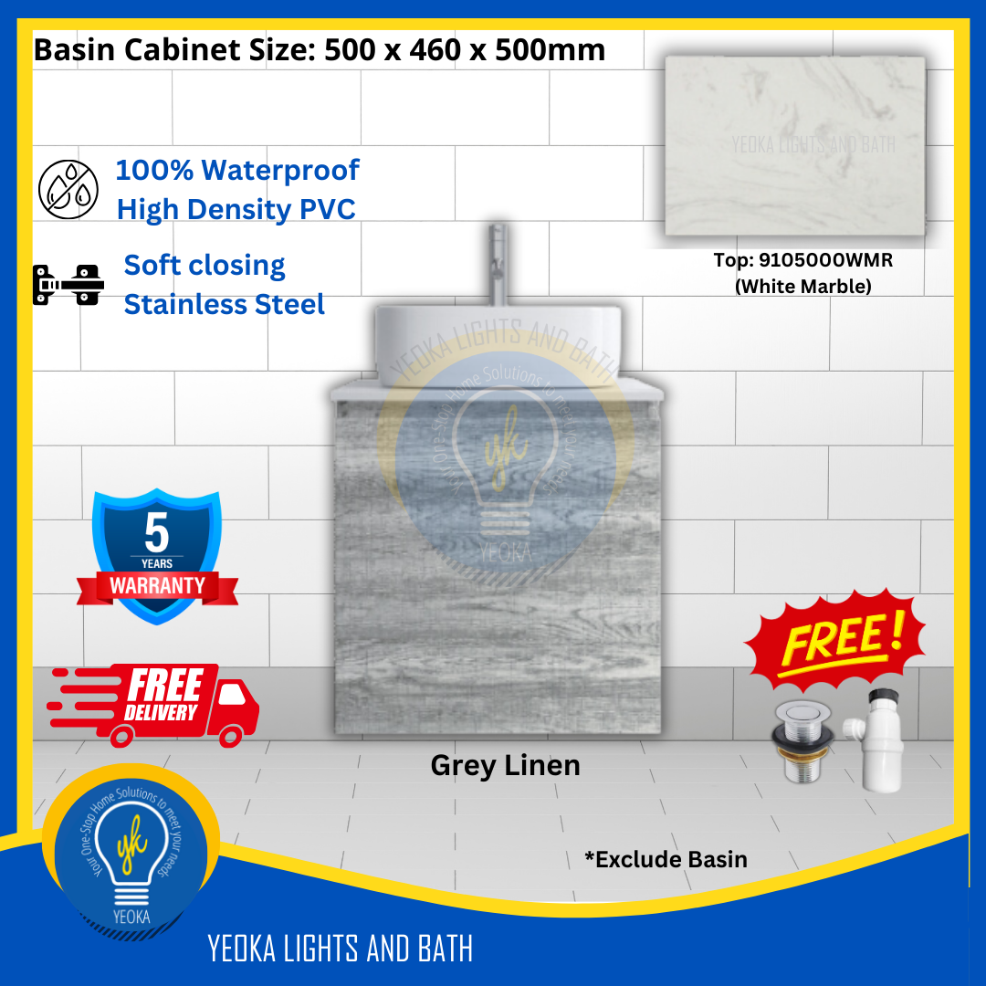 PVC Waterproof Basin Cabinet YKD5103200 (50cm)