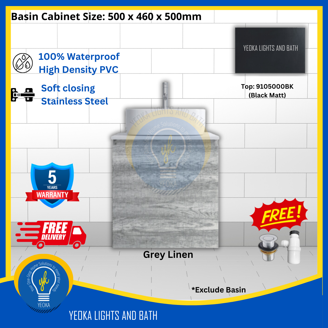 PVC Waterproof Basin Cabinet YKD5103200 (50cm)