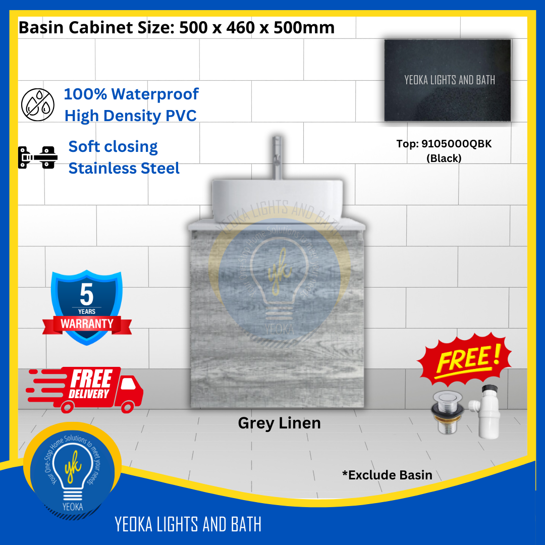 PVC Waterproof Basin Cabinet YKD5103200 (50cm)