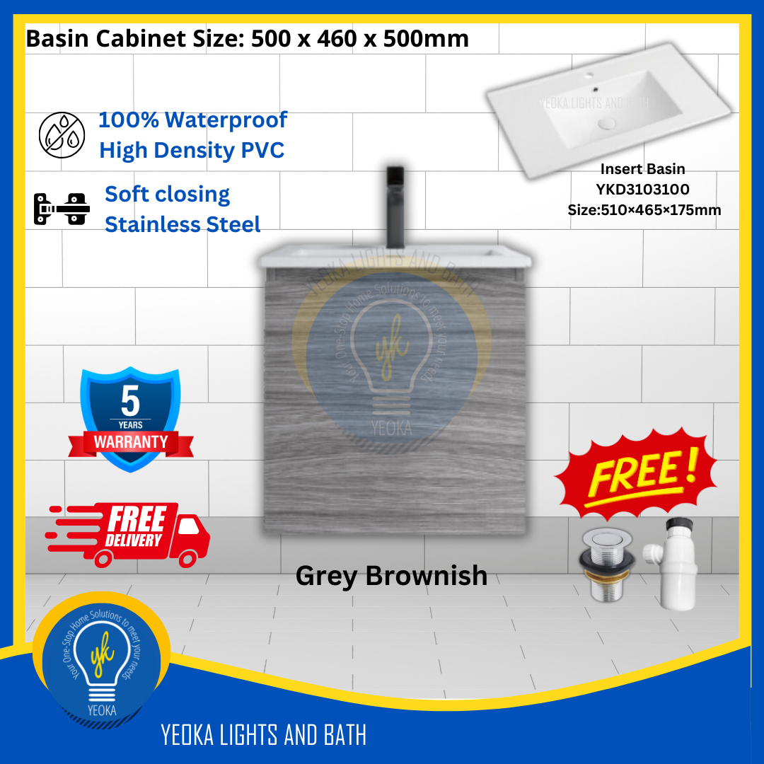 PVC Waterproof Basin Cabinet YKD5103200 (50cm)