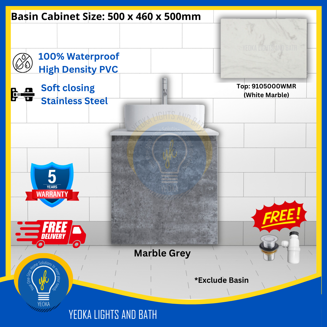 PVC Waterproof Basin Cabinet YKD5103200 (50cm)