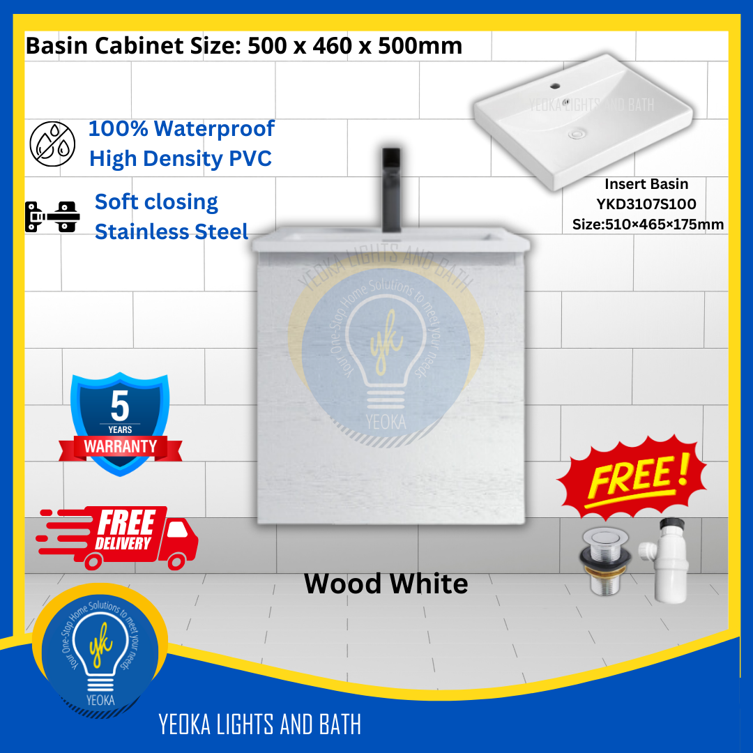 PVC Waterproof Basin Cabinet YKD5103200 (50cm)