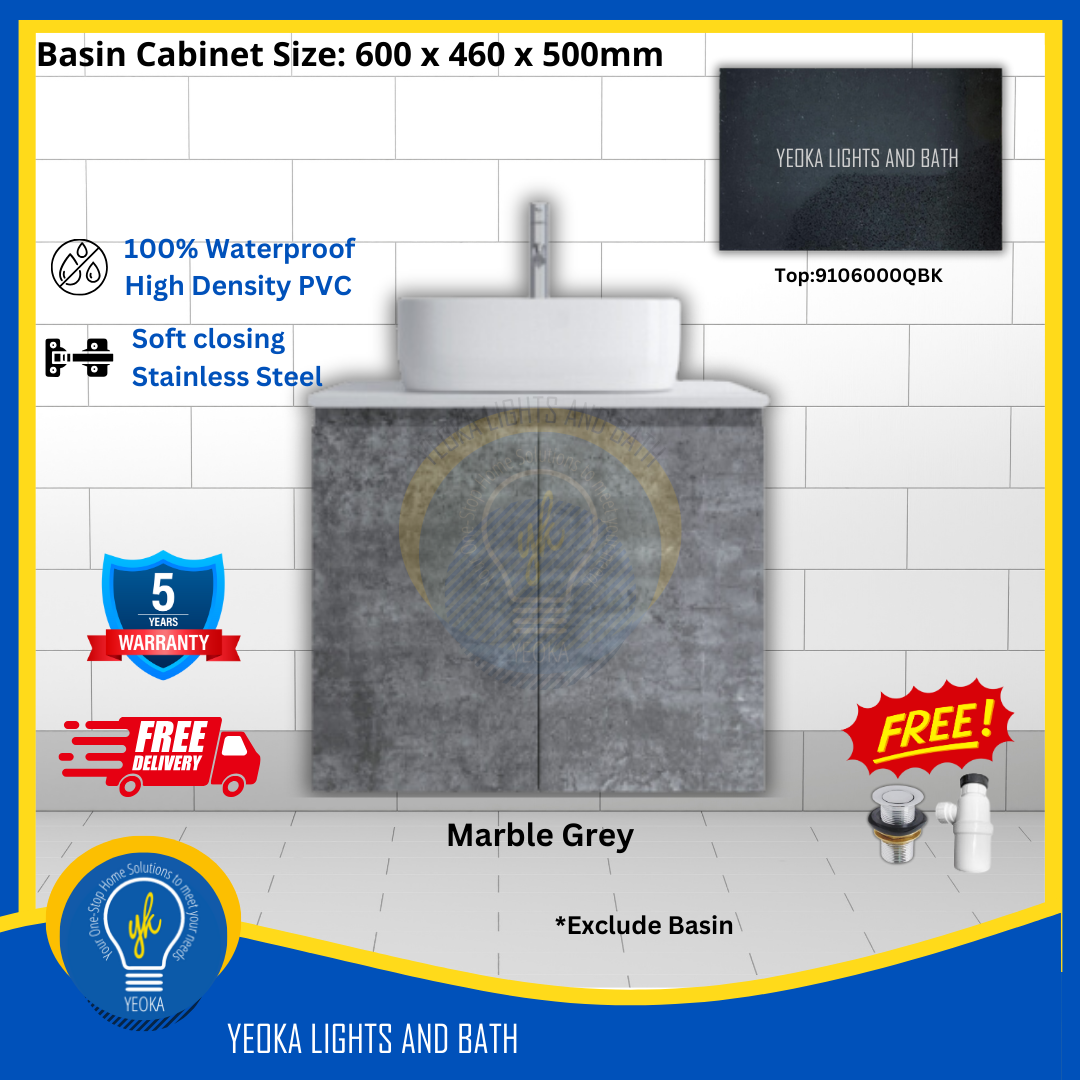 PVC Waterproof Basin Cabinet YKD6103200 (60cm)