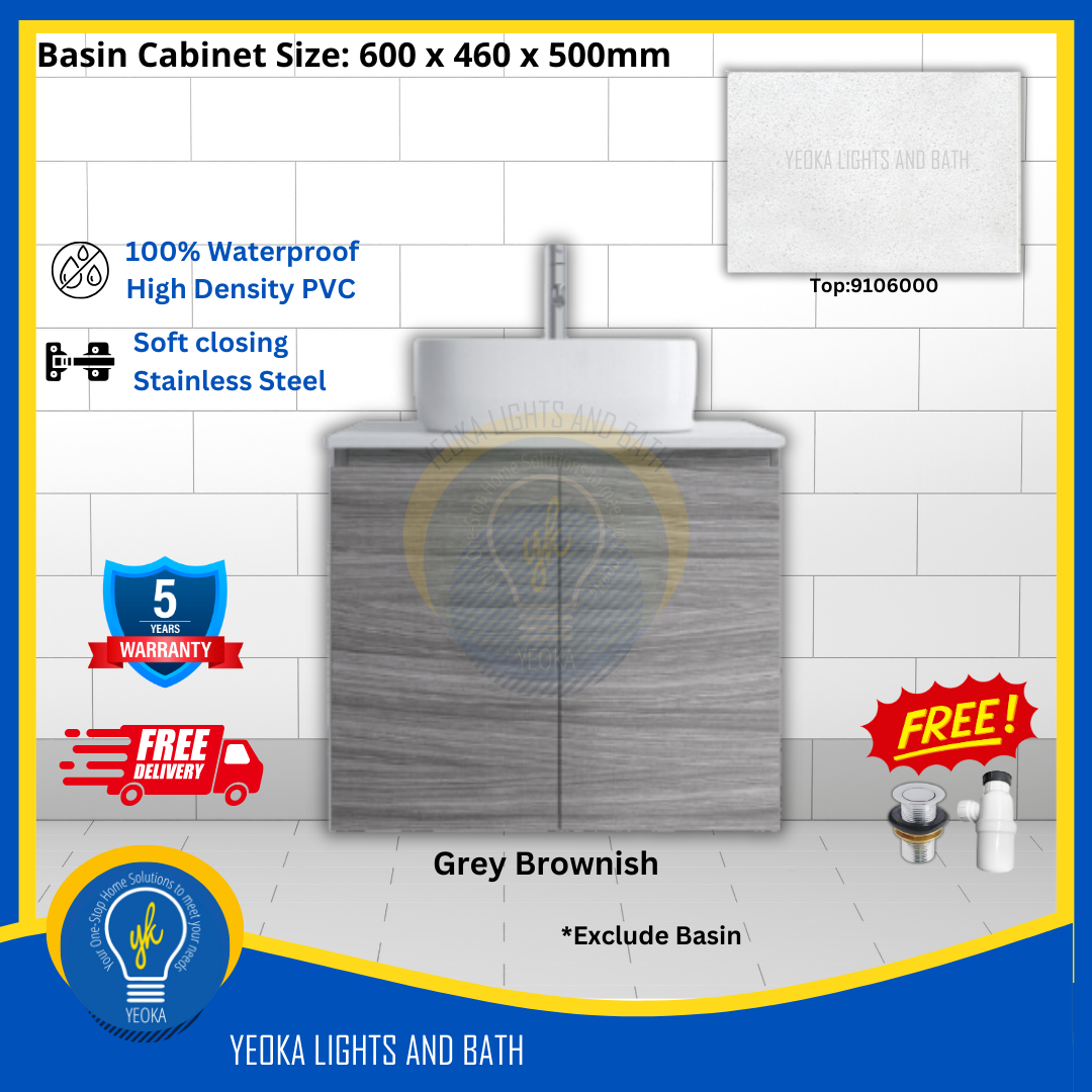 PVC Waterproof Basin Cabinet YKD6103200 (60cm)