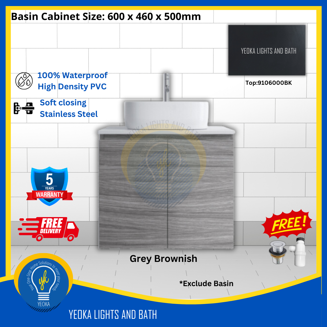 PVC Waterproof Basin Cabinet YKD6103200 (60cm)