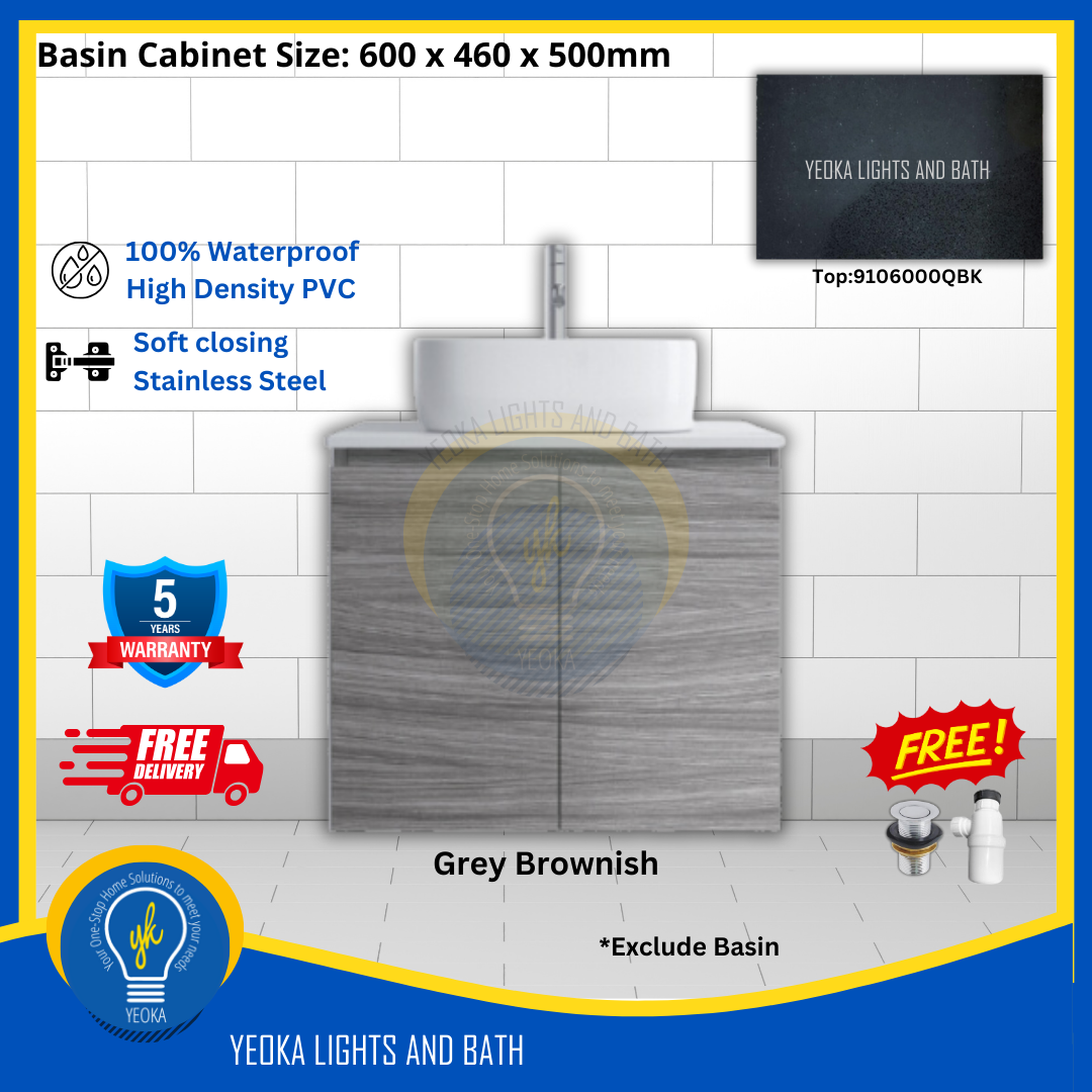 PVC Waterproof Basin Cabinet YKD6103200 (60cm)