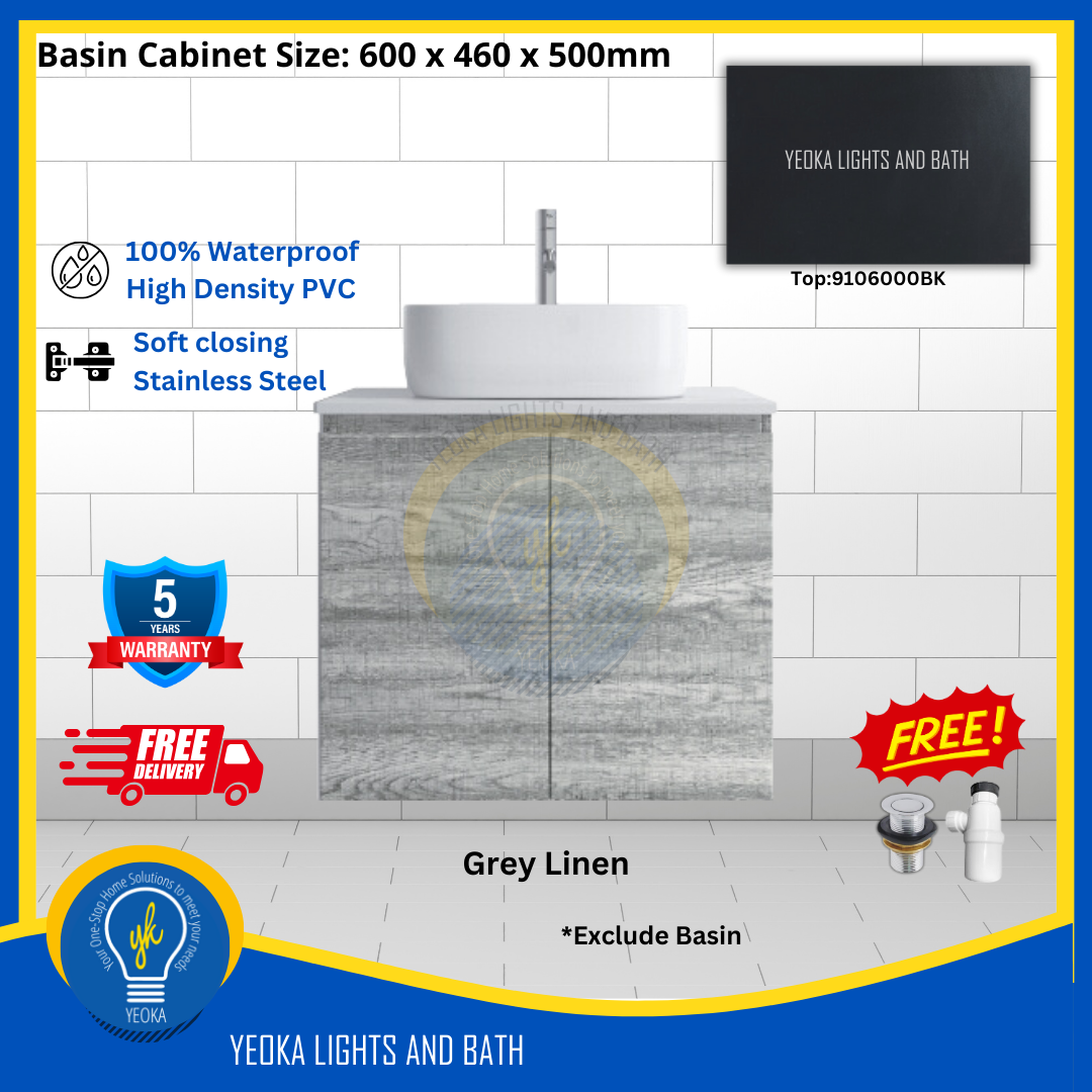 PVC Waterproof Basin Cabinet YKD6103200 (60cm)