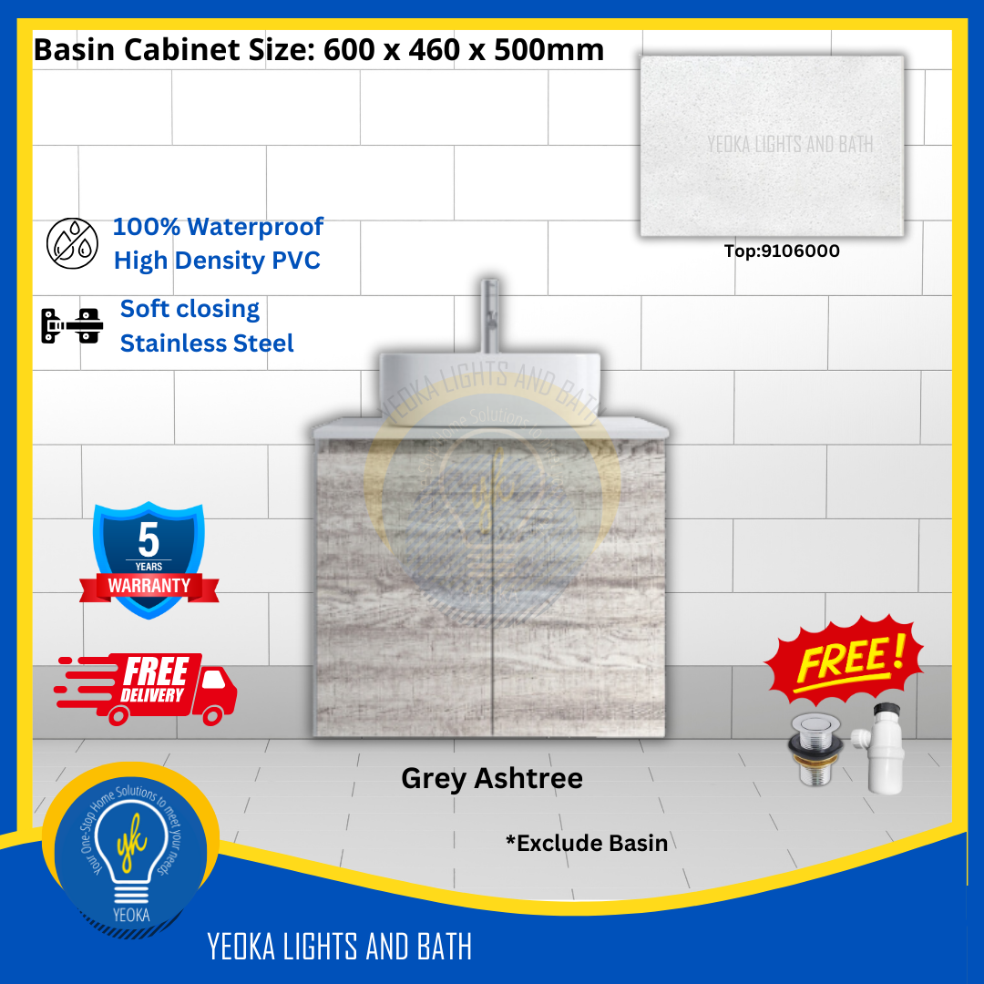 PVC Waterproof Basin Cabinet YKD6103200 (60cm)