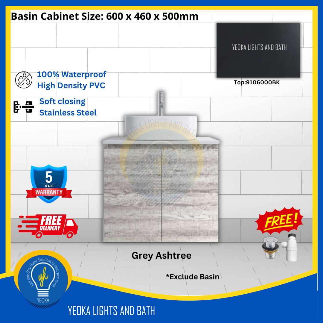 PVC Waterproof Basin Cabinet YKD6103200 (60cm)