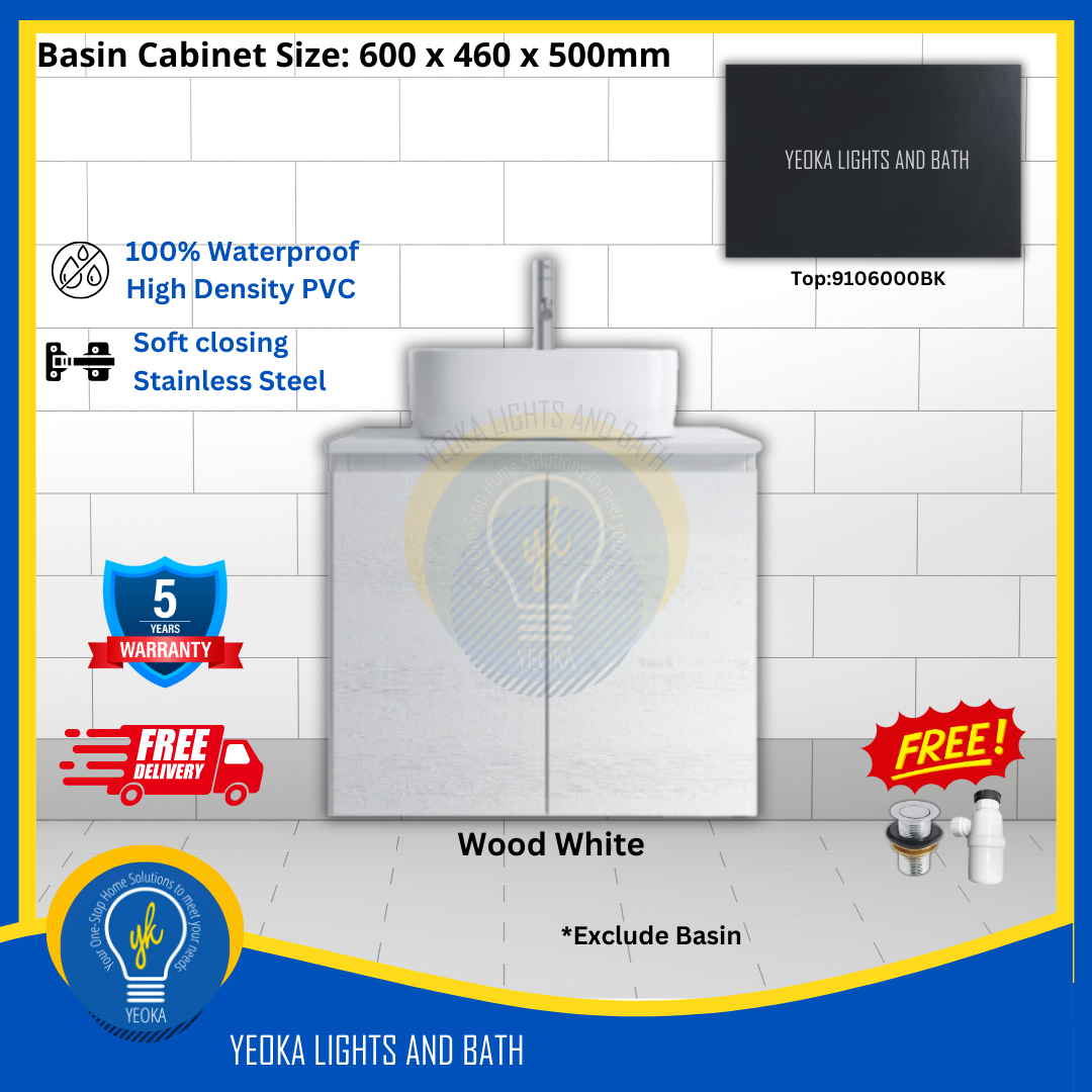 PVC Waterproof Basin Cabinet YKD6103200 (60cm)