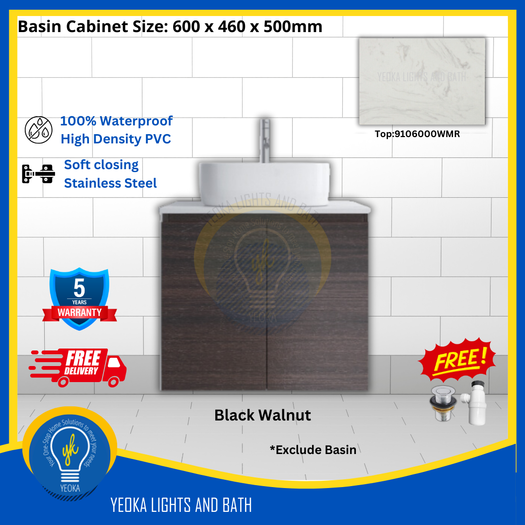 PVC Waterproof Basin Cabinet YKD6103200 (60cm)