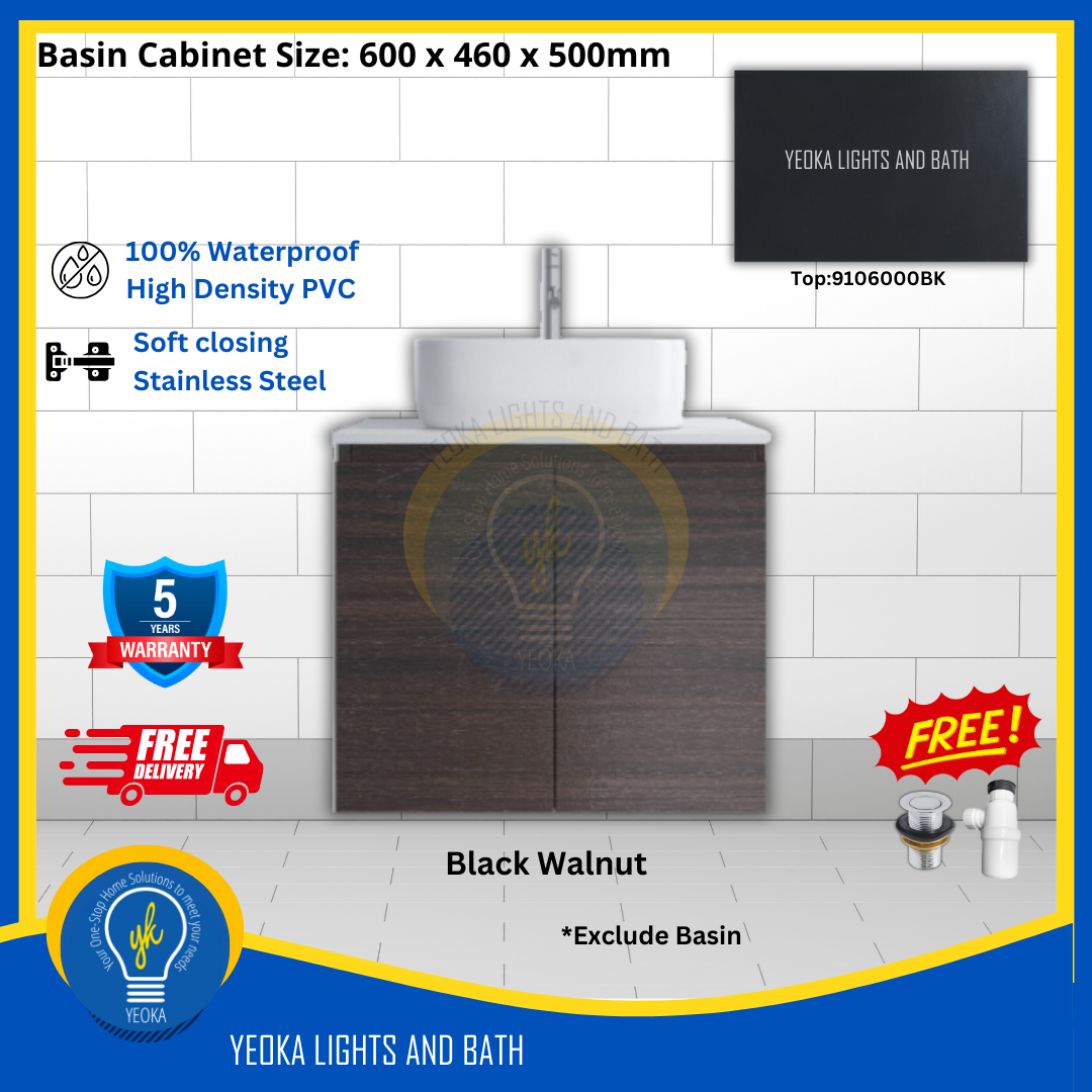 PVC Waterproof Basin Cabinet YKD6103200 (60cm)