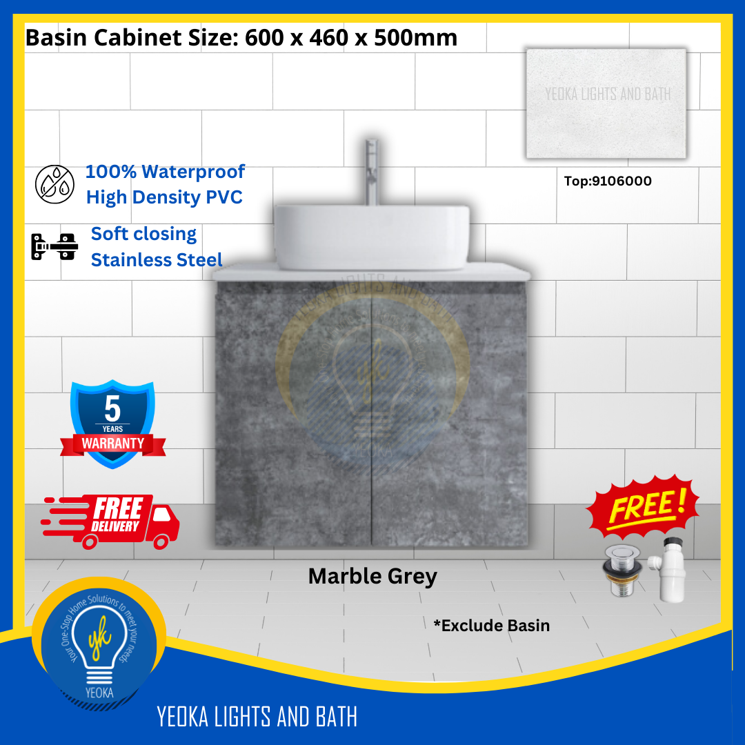 PVC Waterproof Basin Cabinet YKD6103200 (60cm)