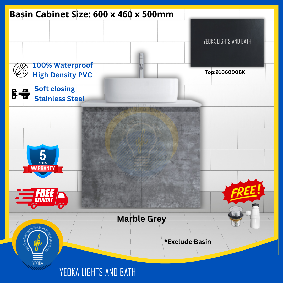 PVC Waterproof Basin Cabinet YKD6103200 (60cm)