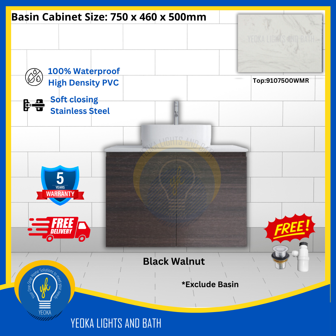 PVC Waterproof Basin Cabinet YKD7103200 (75cm)